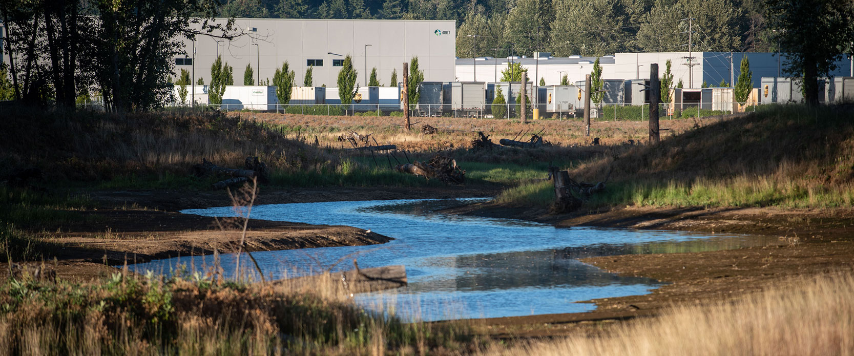 Lower Wapato Creek Habitat site and Prologis warehouse